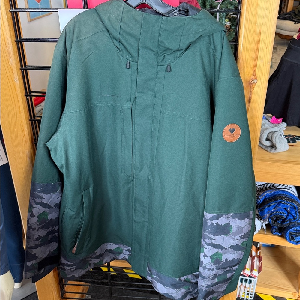 Obermeyer Green and Black Grommet Jacket